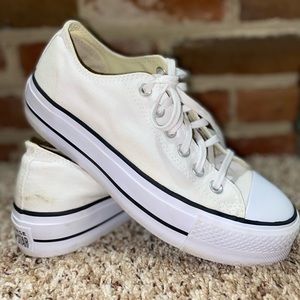 White platform converse